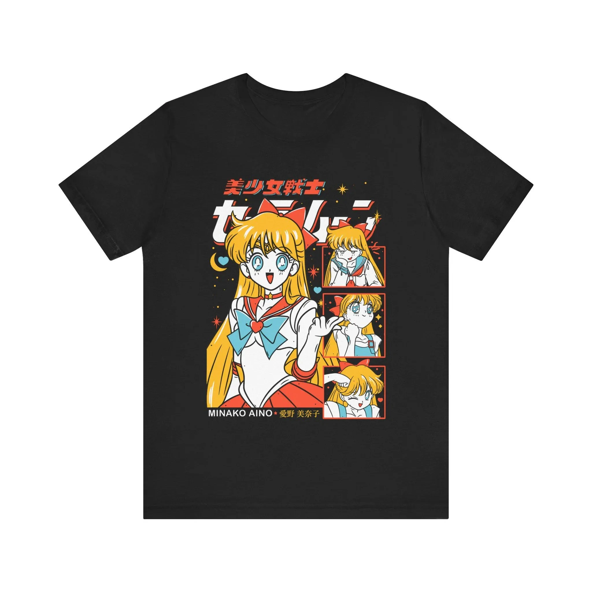 

T Shirt 90s Anime Sailor Moon Retro Graphic Summer Cotton Men Women Tee Streetwear Casual Trend Short Sleeve Couple Hip Hop Top