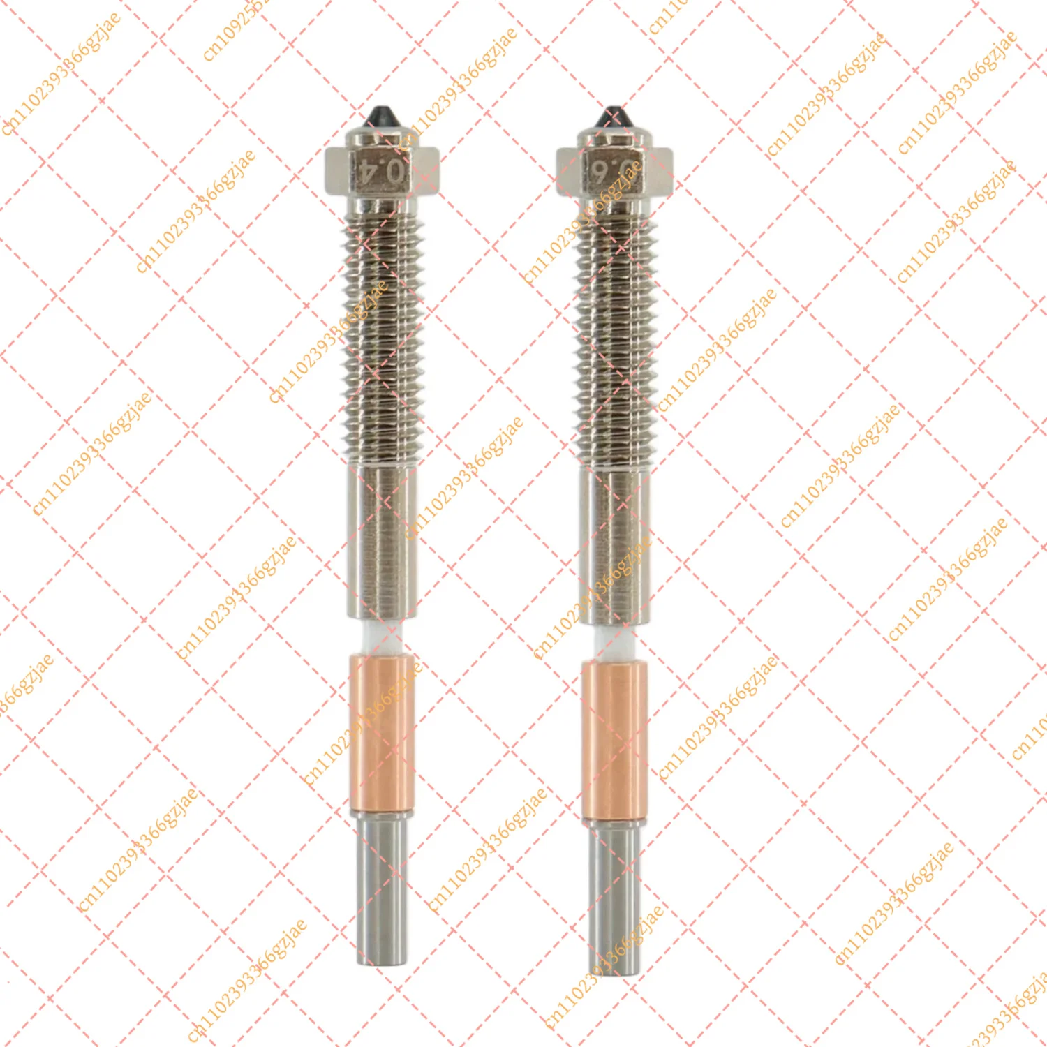 Bimetal Nozzle for QIDI Max4 3D Printer, Multiple Sizes0.2, 0.4, 0.6, 0.8mm,Replacement Accessories (0.4mm 4pcs)3D Printer Parts