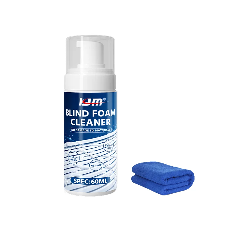 Household Blind Shutter Foam Cleaner Spray 60ml No‑Rinse Dust Grime Remover for Indoor Window Blinds Curtain Slat Deep Cleaning