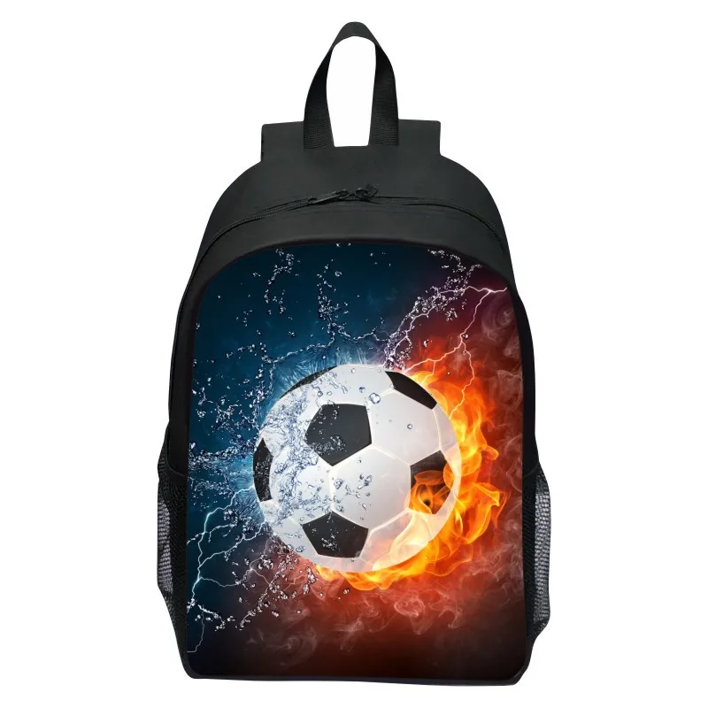 New Printed Flame Football Pattern Backpack Cartoon 123 Grade Lightweight Backpack One Piece dropshipping