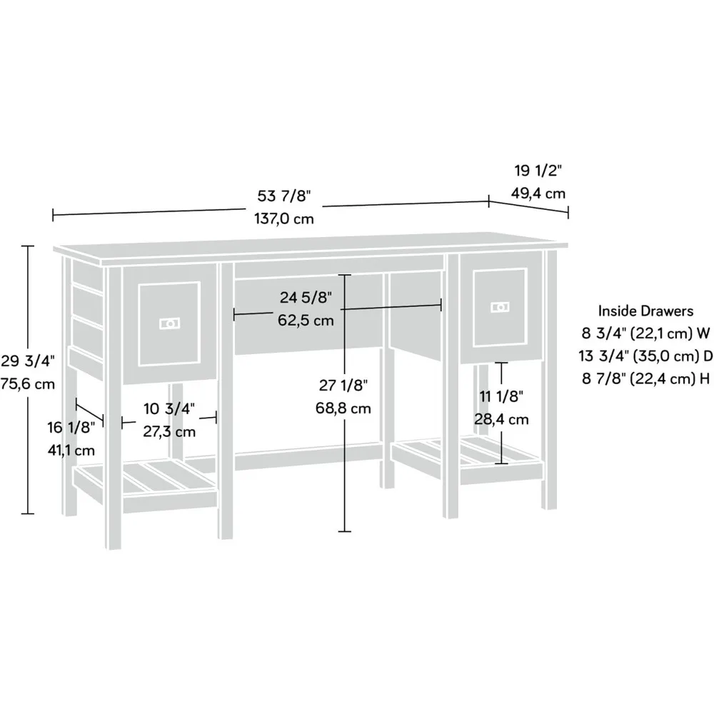 Cottage Road Desk, finition blanche douce