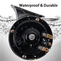 12V 2X Universal 800DB Loud Car Horn Electric Snail Train Horn Loud Waterproof Horn Siren for Motorcycle Car Truck SUV Boat
