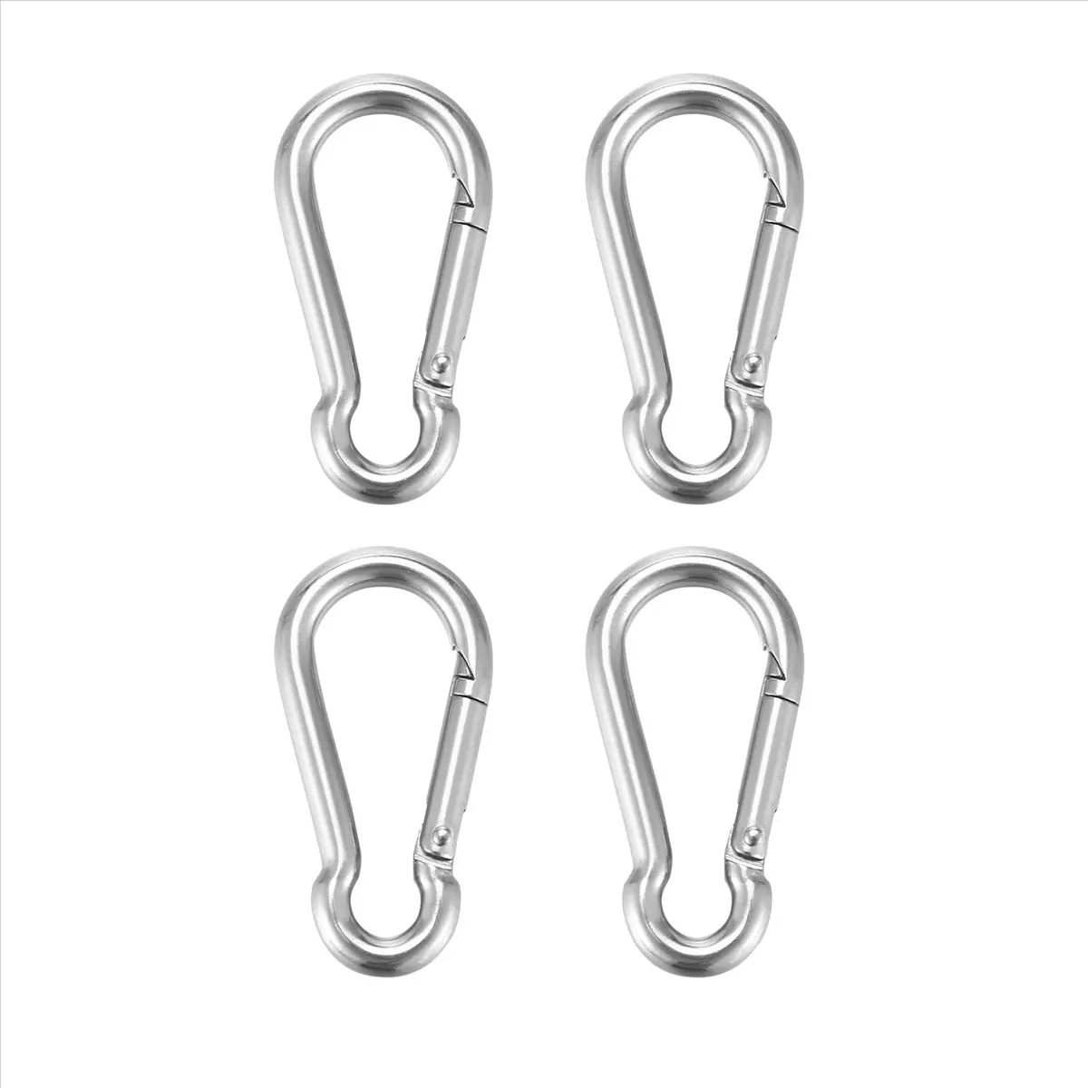 A75K 4Pcs M6 Spring Snap Hooks Heavy Duty Stainless Steel 304 Swing Set Accessories Fit for Gym,Camping,Traveling