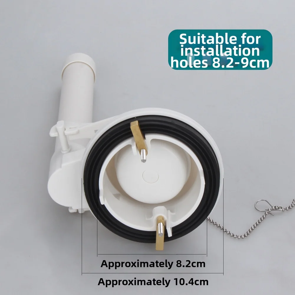 3 Inch Single Unit Toilet Flush Drain Valve ABS Plastic Hard Cover Component For Household Tank Replacement Repair Hardware