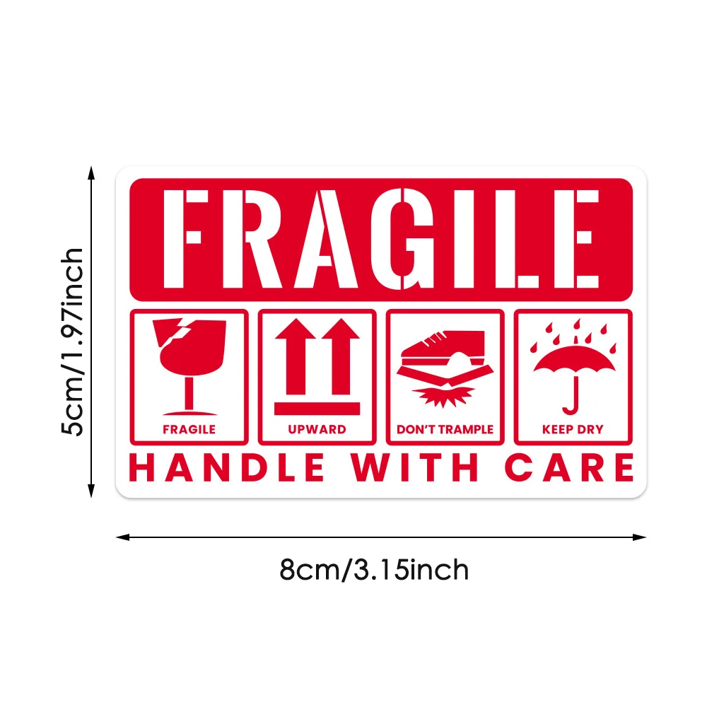 Fragile Warning Label Stickers Logistics Accessories Scrapbooking Package Adhesive Sign Handle With Care Keep Express Label