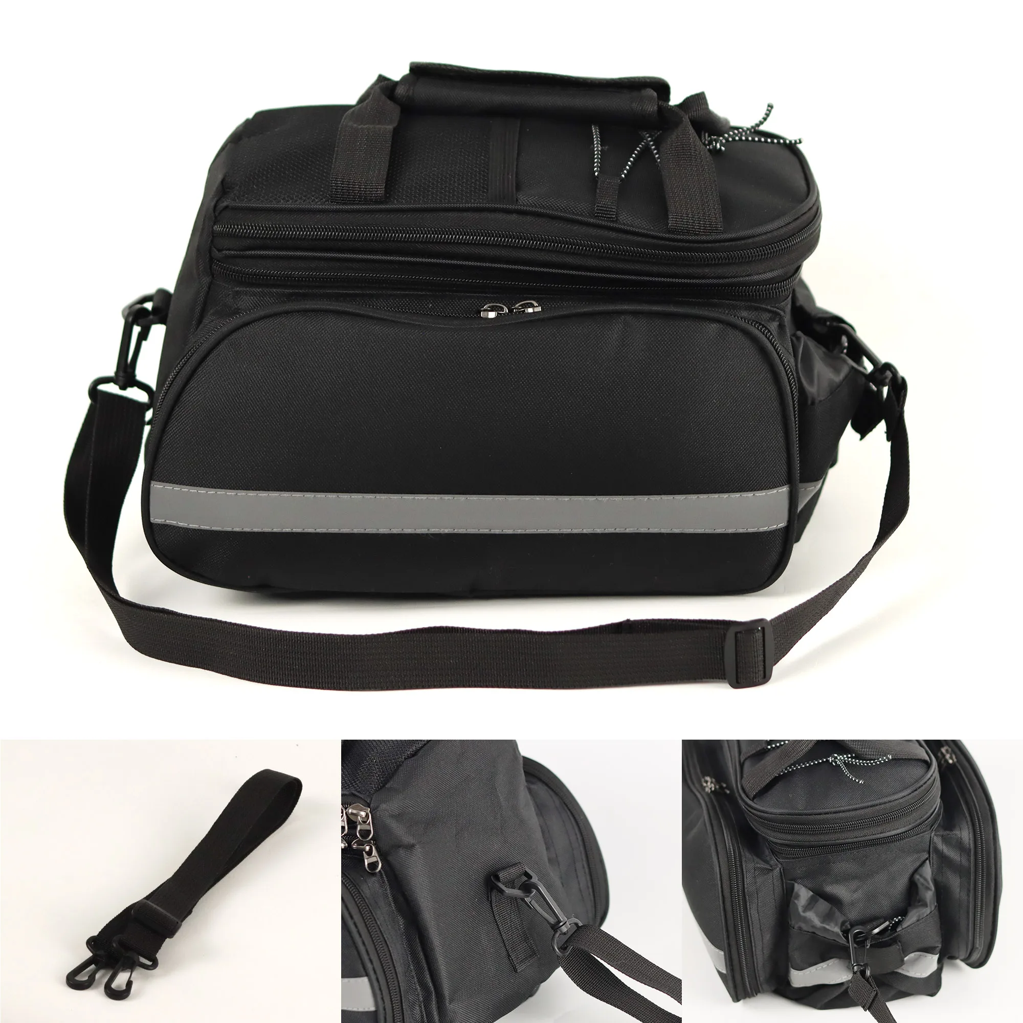 AliExpress NONE Bike Rear Rack Bag Bicycle Trunk Bag Expandable 17-45L Capacity Multifunctional Bicycle Pannier with Cover Bike Saddle Bag for R