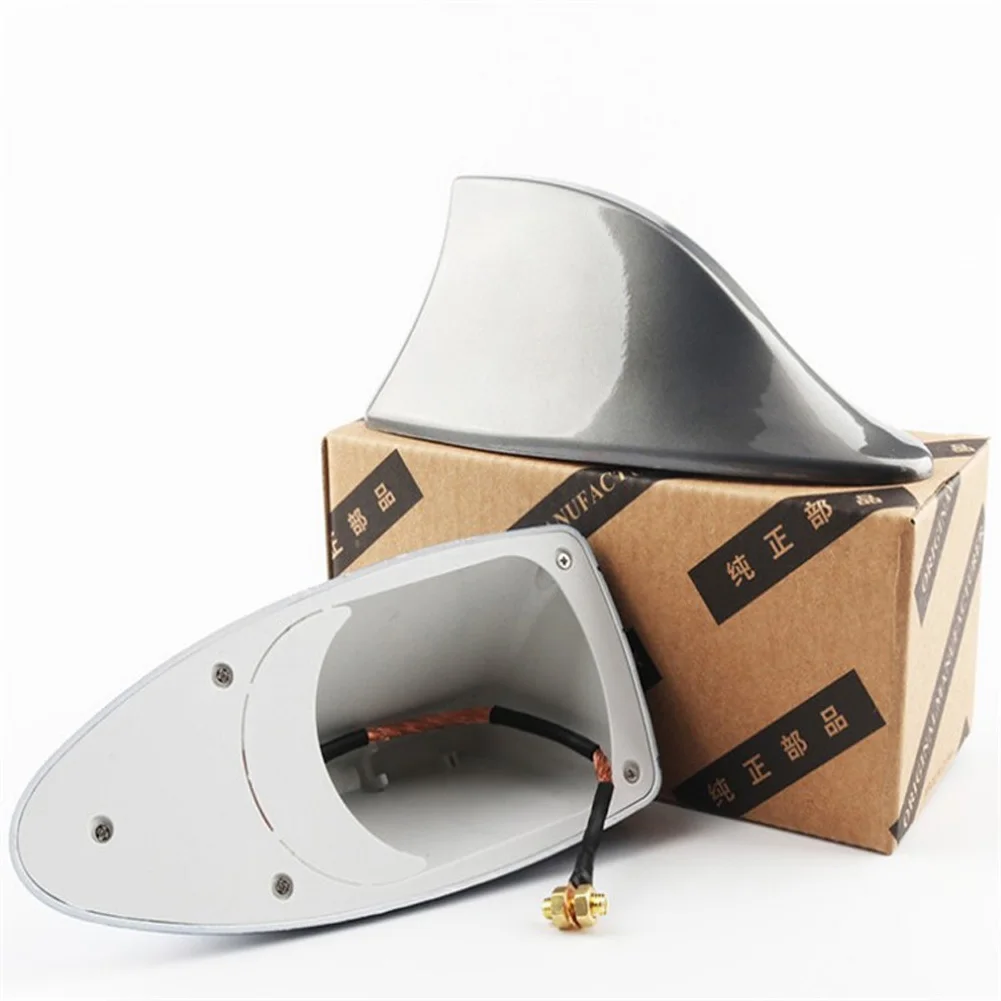 

Car Roof Cover Antenna Cover ABS Plastic & Metal Beautiful Silver With Waterproof Rubber Ring Brand New Hot Sale