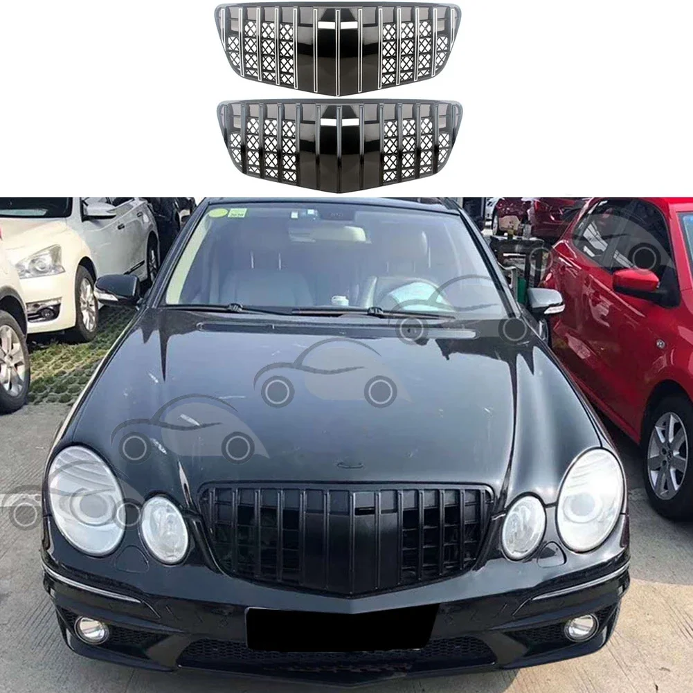 Front Racing Facelift Grill GTR Style Grilles For Mercedes-Benz E-Class W211 E200 E240 E320 2007 2008 2009