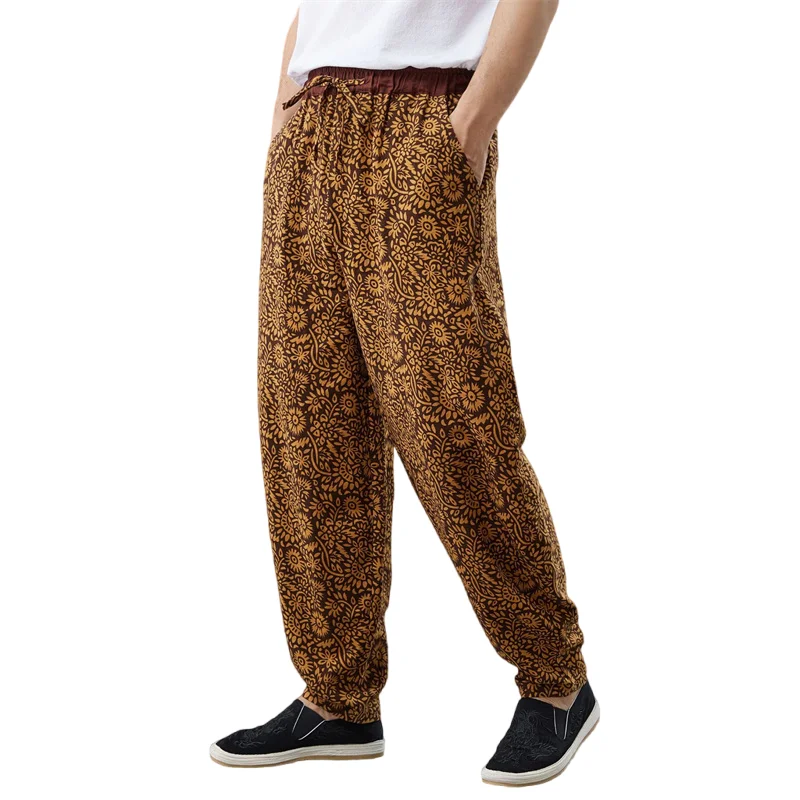 Chinese Style Baggy Pants Vintage Joggers, Harajuku Trousers  Japanese  Thai  Aladdin Pants Dancewear Yoga Gaucho Men's Women's