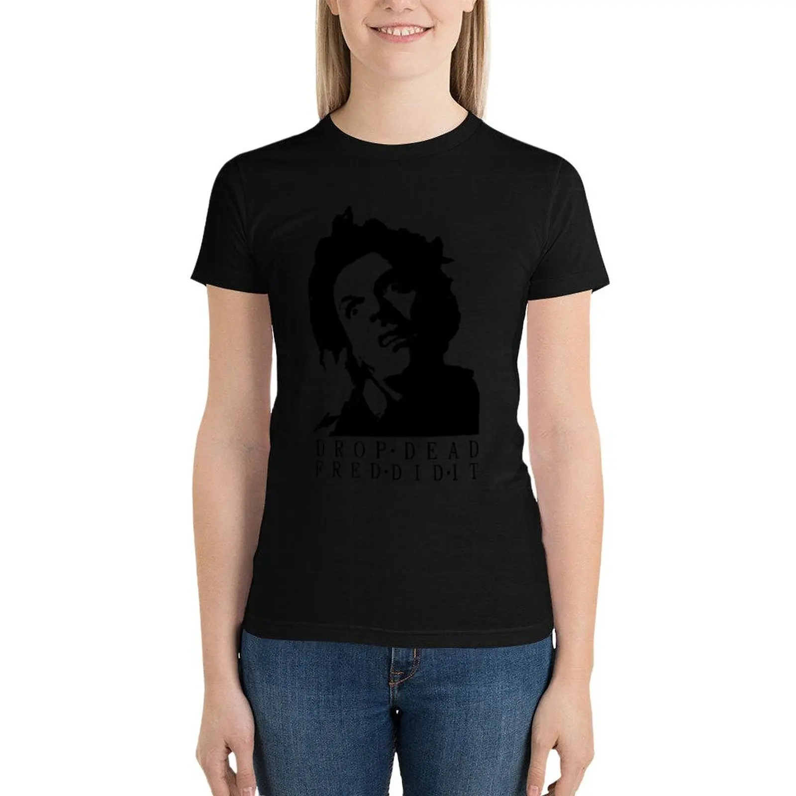 Birthday Gift Drop Dead Fred Gift Music Fans T-Shirt female blanks heavyweights Women clothing