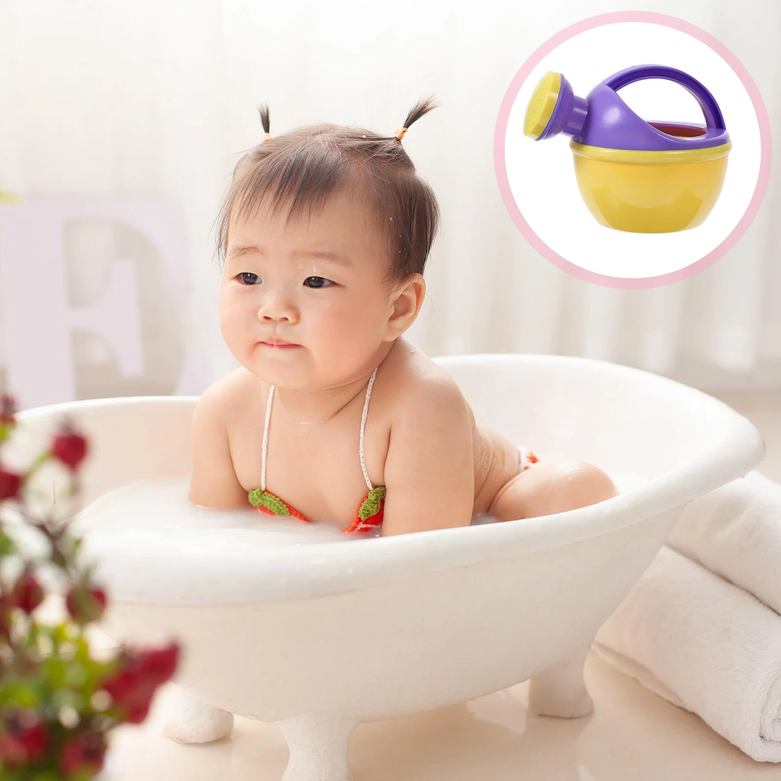 

2 PCS Baby Watering Can Bath Items Plant Decorative Sprinkler Toy Mini Bathtub Toddler Pot