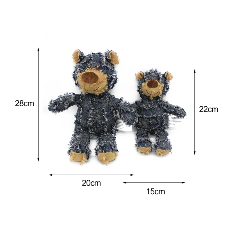 Pet Dog Plush Toys Bear Squeaking Stuffed Toys For Dogs Cat Chew Squeak Toy for Small Dogs Play Funny Training