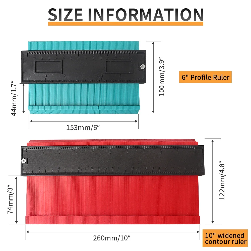Contour Gauge Duplicator Ceramic Tile Carpet Profile Contour line Copier Ruler  Measuring instrument ceramic Tiling tiles tool