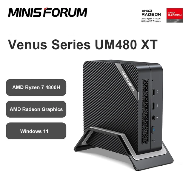 MINISFORUM UM480 XT Mini PC Gaming Desktop Mini Computer Windows 11 AMD  Ryzen 7 4800H DDR4 16GB 512GB DP HDMI 4K Mini PC Gamer