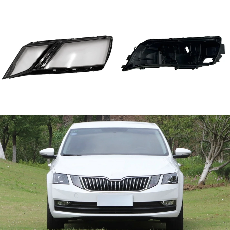 

Для SkoDA Octavia 2018 2019, автомобильный аксессуар, основание фары, корпус фары, вилка фары, стекло лампы