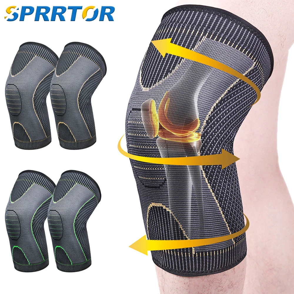 1Pair Knee Brace Sleeves for Women & Men Arthritis Pain Relief and Support Compression Knee Sleeve for Knee Pain,Running,Cycling