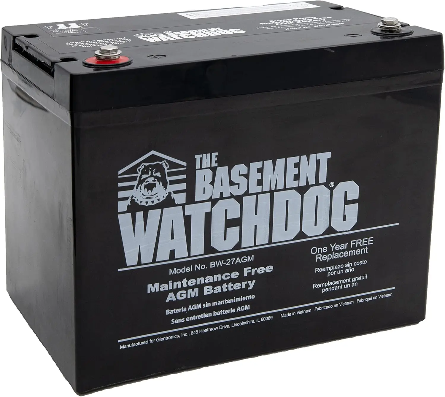 

Maintenance Free (AGM) Standby Battery for Backup Sump Pumps (BW-27AGM)
