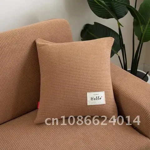 

Jacquard solid printed pillowcase cover for cushion 45X45cm thick sofa protector