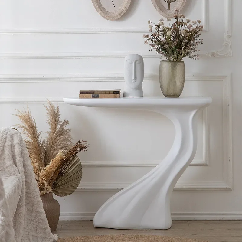 for American Simple Entrance Table Magnesium Oxide Bar Table Very Narrow Entryway Light Luxury Side Table Living Room Storage