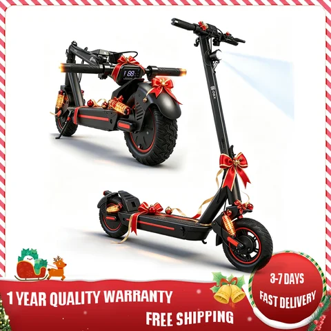 OBX Electric Scooters Adults 1200W Motor 28 MPH Fast Escooter 30 Miles Long Range Battery for Adult 10 Inches Off Road Tires Foldable E-Scooters