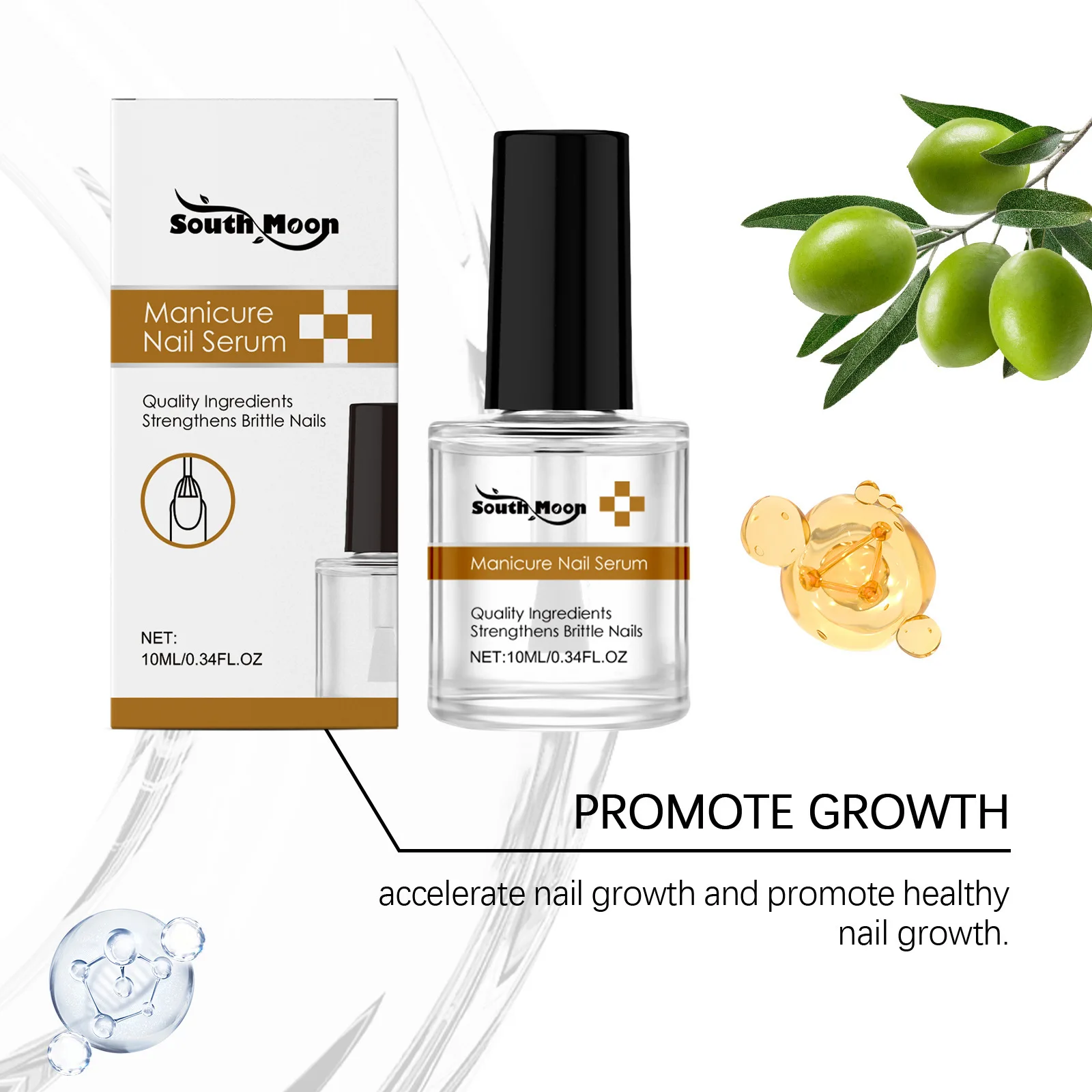 South Moon Olive Oil Nail Nutrients Deeply Nourishing Repairing Damaged Prevented Agnail Reduce Cuticle Portable Nail Care Oils