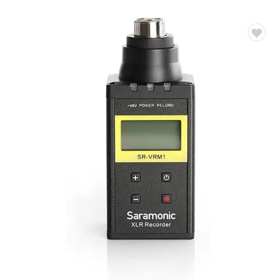 เครื่องบันทึกเสียง Saramonic SR-VRM1 ไมโครโฟนแบบเสียบ XLR เครื่องบันทึกเสียงดิจิตอลแบบเชิงเส้น สำหรับวิดีโอระดับมืออาชีพ