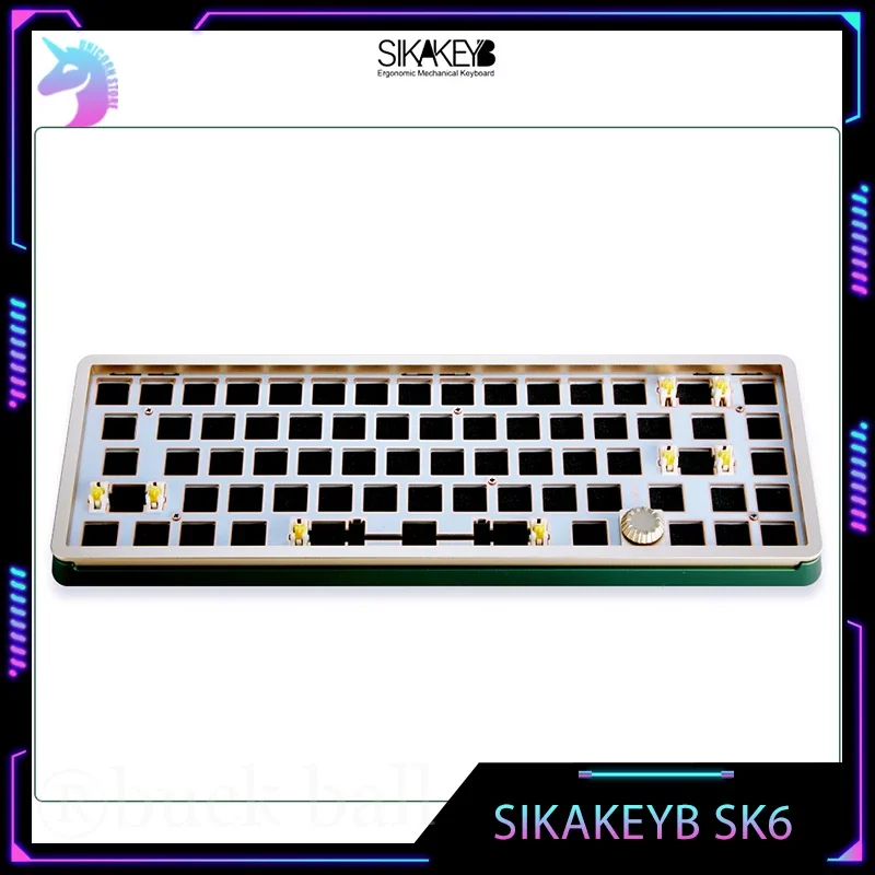 

Игровая механическая клавиатура SIKAKEYB SK6, 69 клавиш, USB/2,4G/Bluetooth, комплект беспроводной клавиатуры, 3 режима, RGB, набор игровых клавиатур, подарок