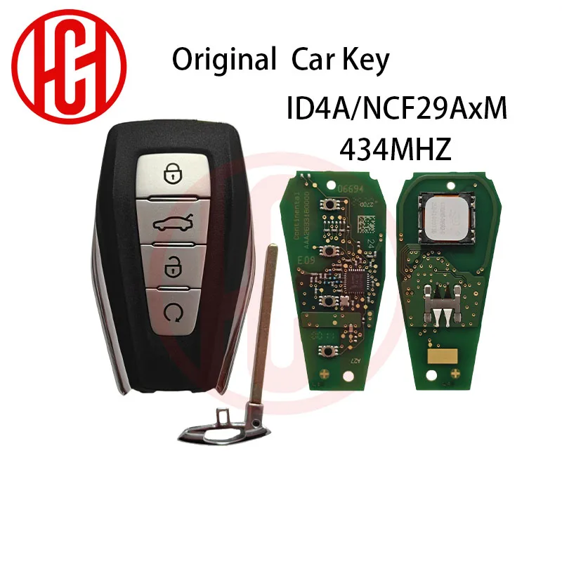 

Keyless Car Remote Key 433Mhz 4AChip for Geely 2025+ Fourth generation ATLAS Starray Auto Smart Key 4Buttons Remote Car Key