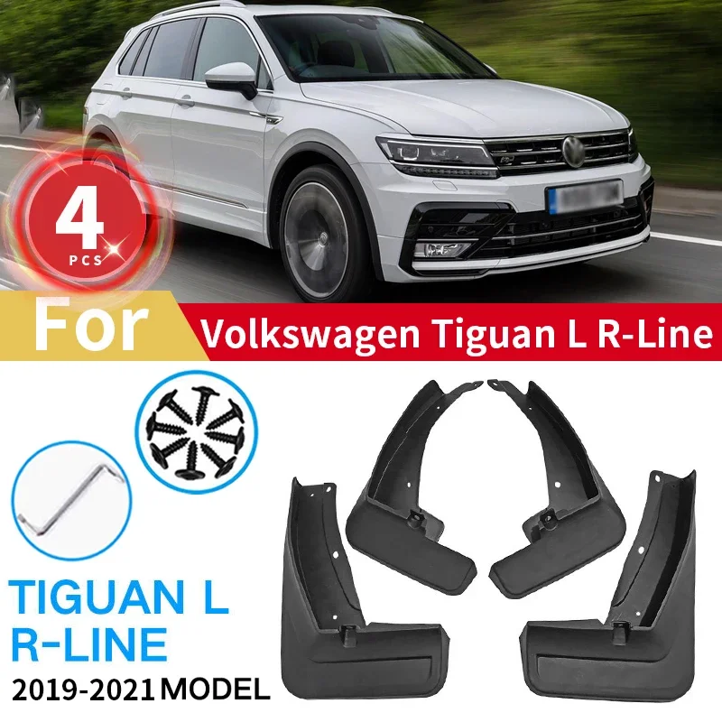 

For VW Volkswagen Tiguan L R-Line 2019 2020 2021 MudFlaps Mud Flap Splash Guard Front Rear Fender Auto Mudguards Car Accessori