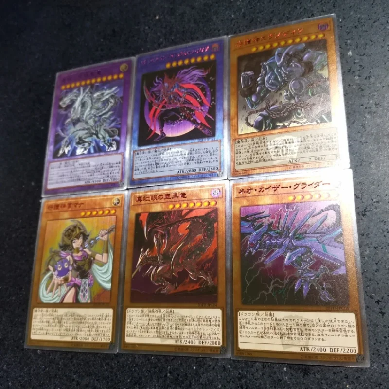 6 Stks/set Yu Gi Oh Kaarten Diy Zelf Gemaakt 20-jarig Jubileum Legende Kleur Flash Geborsteld Flash Anime Spel Karakters Kaarten Speelgoed Geschenken