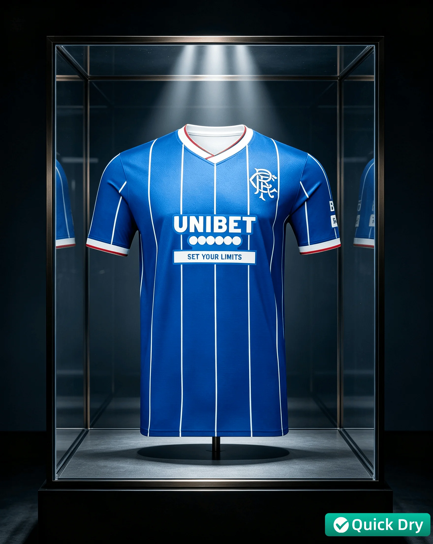 2026-2027 Glasgow Rangers Football Jersey, Men Summer 3D Print Sports Football T-shirt, Breathable Quick Drying Unisex Jersey