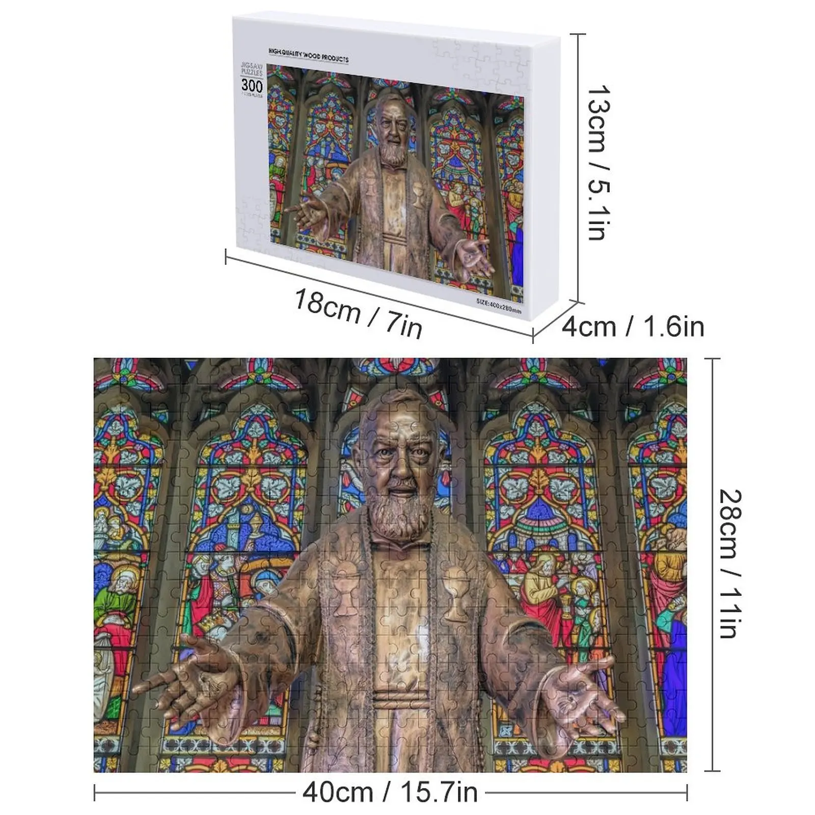 Saint Pio Puzzle, anpassbares Kindergeschenk, personalisiertes Geschenk, verheiratetes Puzzle