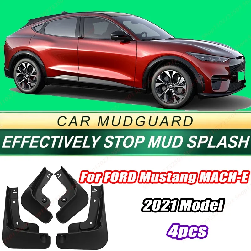 For FORD Mustang MACH-E 2021 Model 4PCS Front Rear Mud Flaps Splash Guards Fender Mudguards Auto Accessories