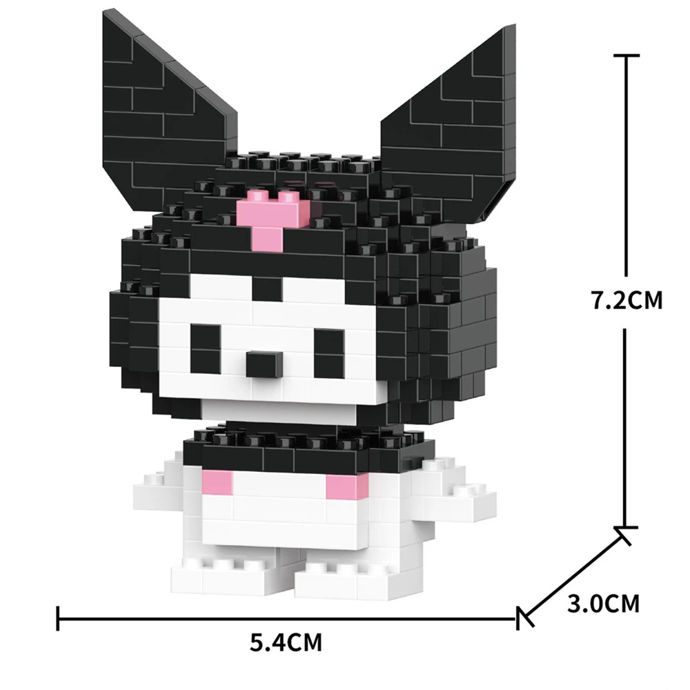 Kurome Cinnamoroll DIY Hello Kitty Stitch Block Charakter-Bausatz Mickey Mouse Baustein-Puppen Spielzeug Geschenk – Detail 6