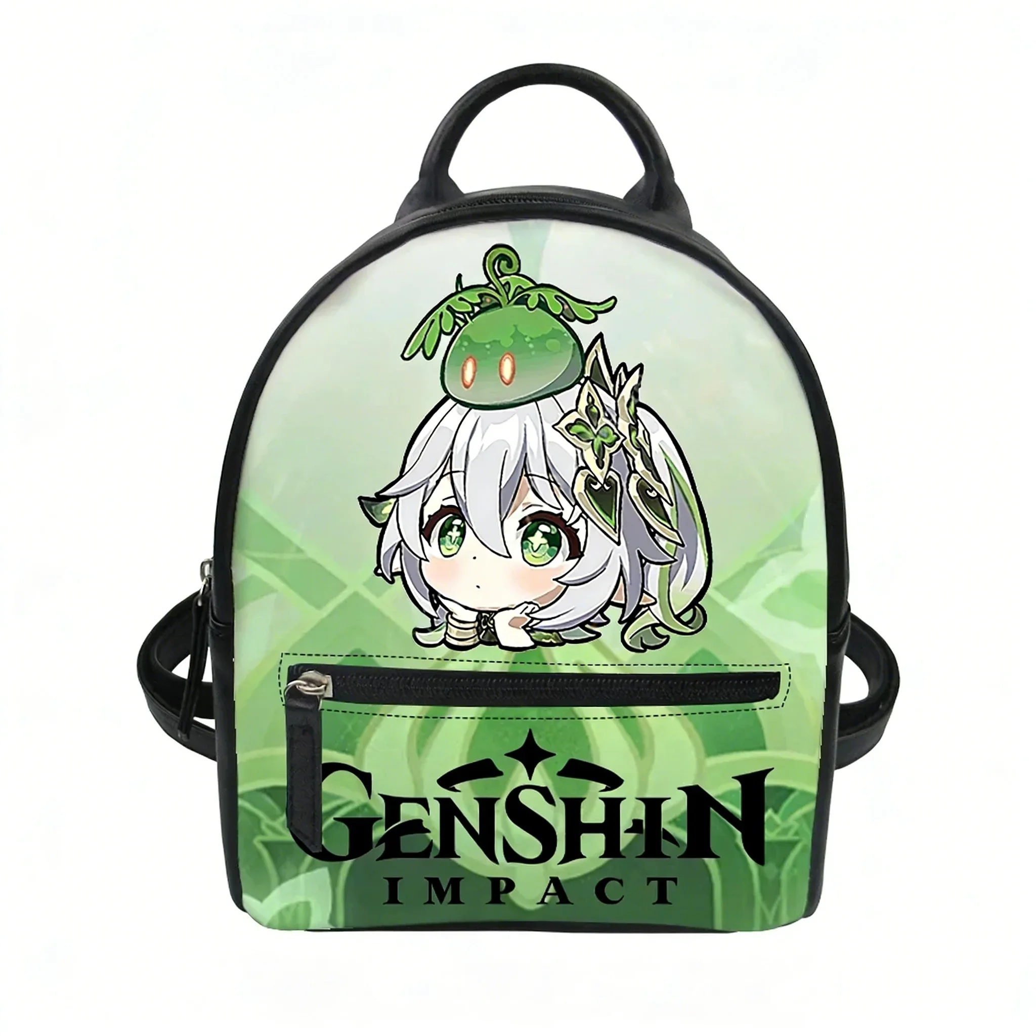 

Genshin Nahida Backpack Purse Womens Schoolbag Customized Double Shoulder Bag High Quality Mini Daypack Leather Travel Bag Gift