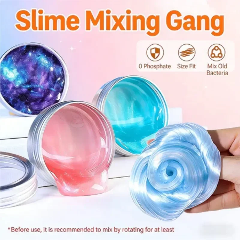 Transparent Liquid Mud, Slime Bubble Gel Stress Relief , Elastic Glass Transparent Crystal Mud, Stress Relief Tool