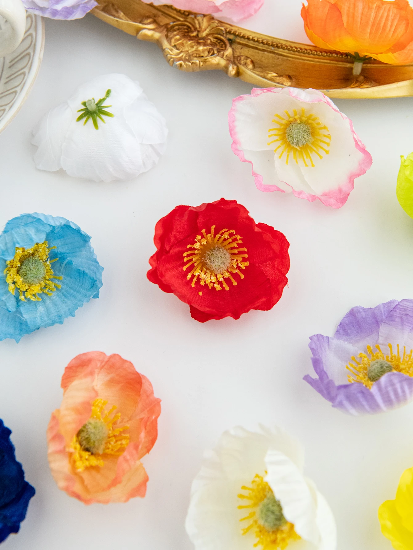 Künstliche Blume Papaver rhoeas Hochzeitsbrautstrauß Dekoration Heimvase Weihnachten Outdoor Garten Festival Party Kranz DIY Geschenk – Detail 2