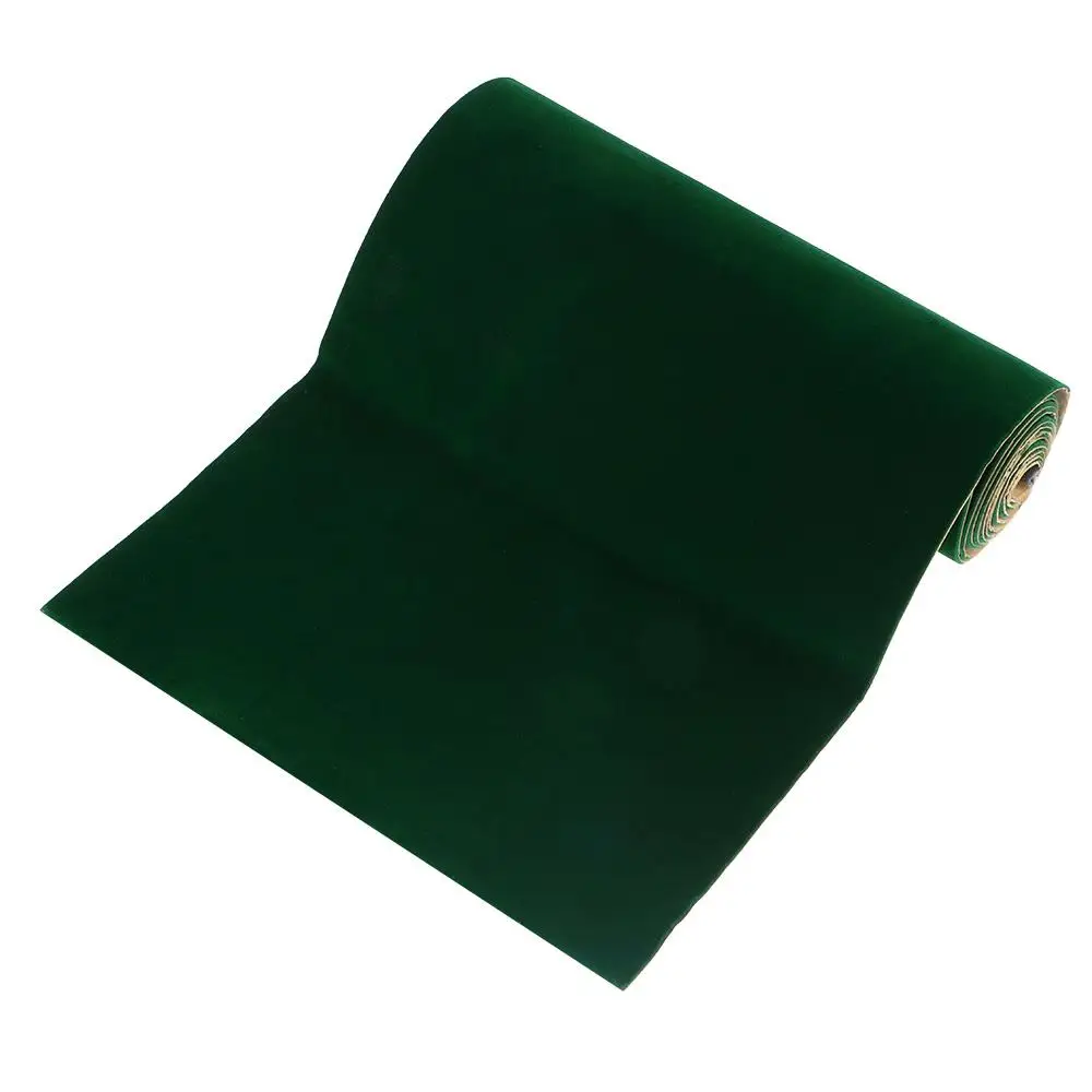 4.85 Feet 7.87 Inch Self-Adhesive Felt Self-Adhesive Green Velvet Drawer Liner Roll Velvet Peel Stick Liner