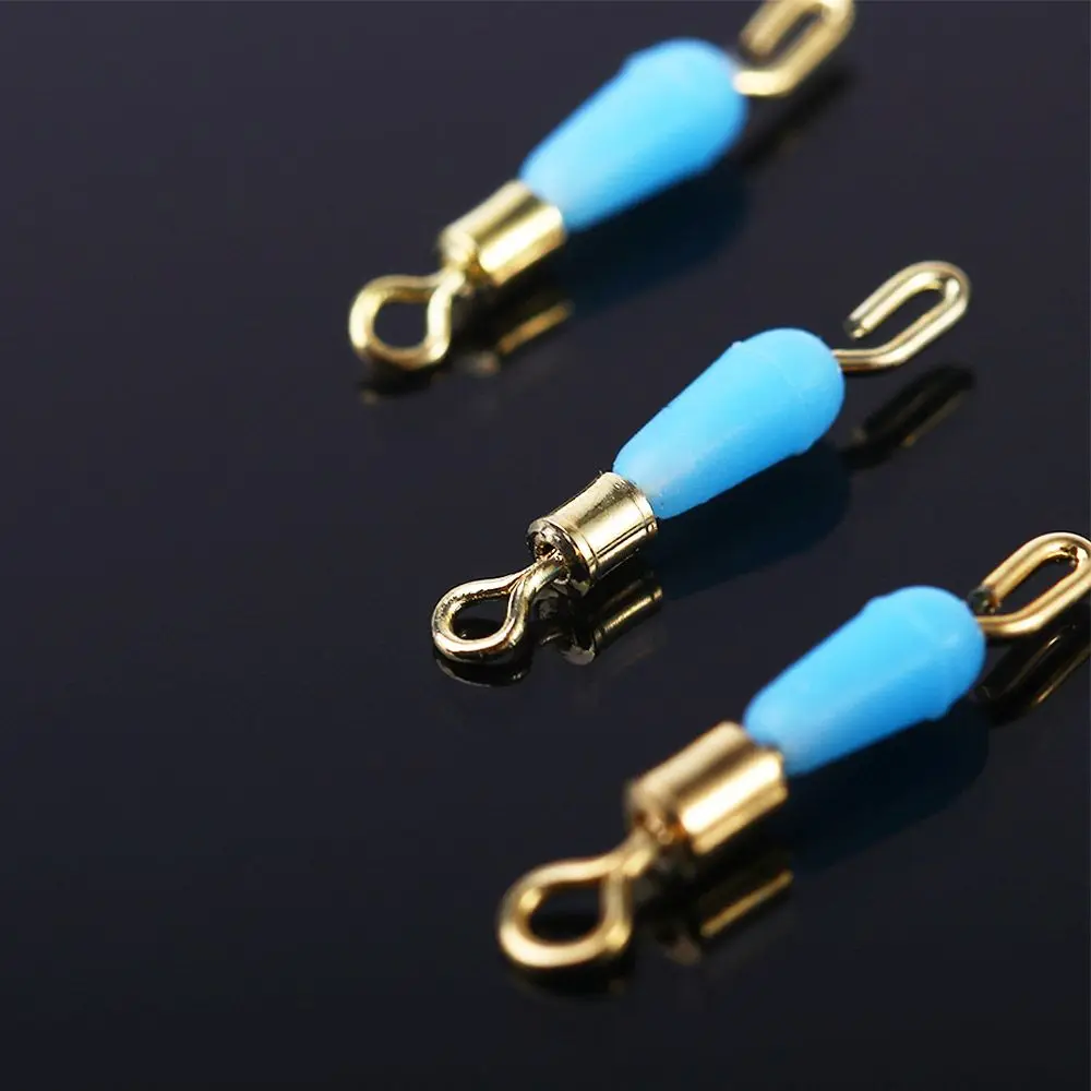 

Rolling Float Copper Head Color Rotation Drift Rotating Silicone Connector Line Hook Fishing Floats Swivels
