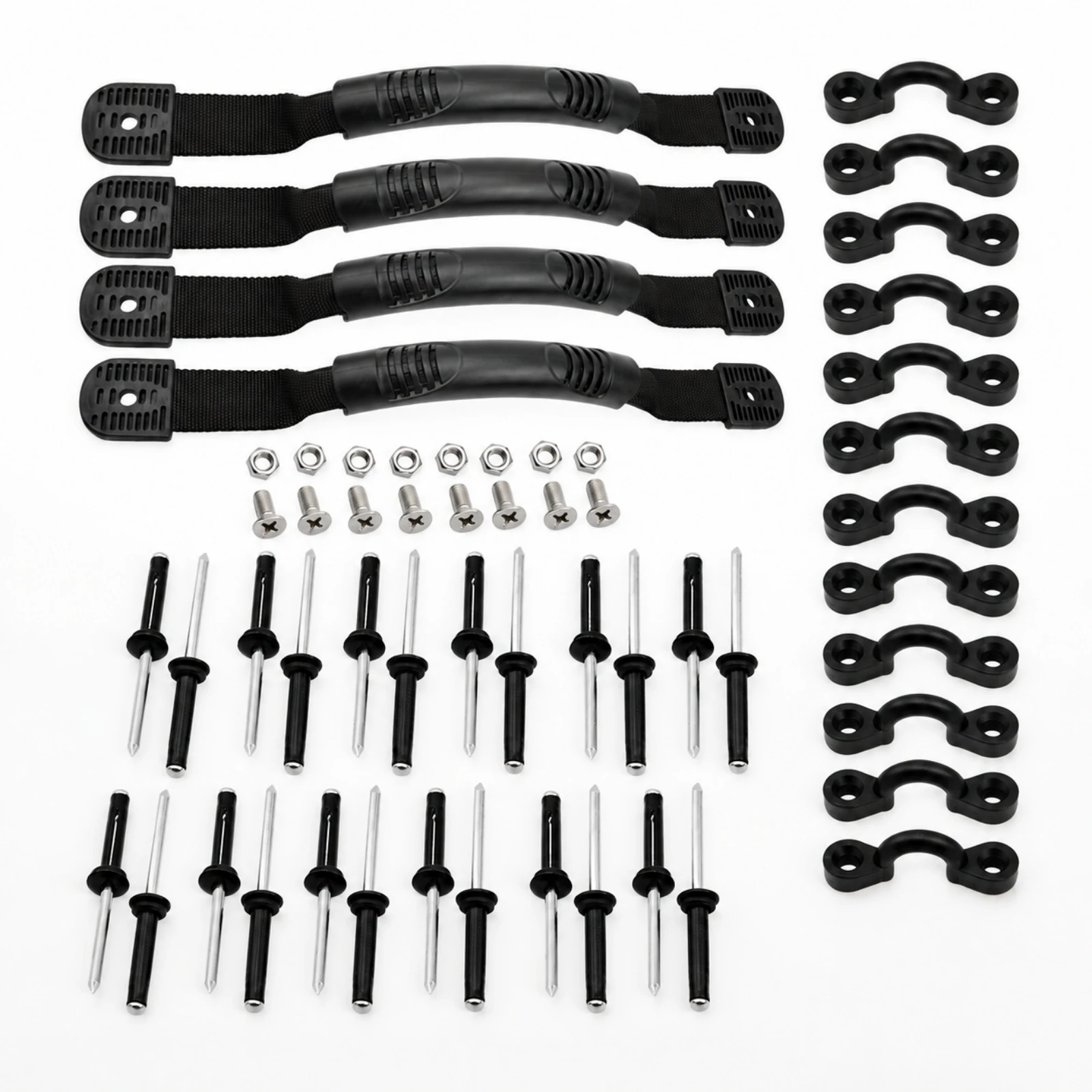 4 Pieces Boat Replacement Handle with Mounting Hardware Easy to Install Kayak Replacement Handle Robust Comfortable