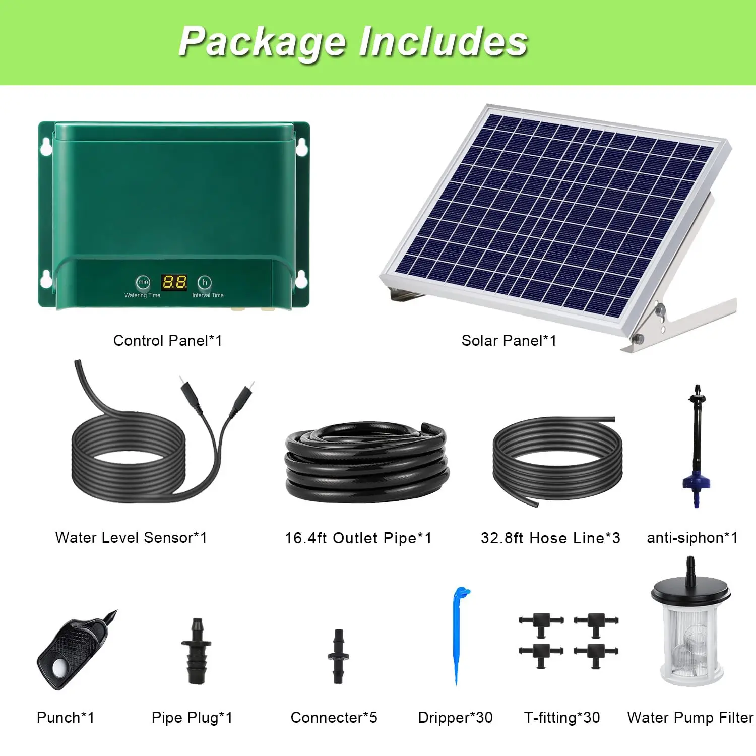 Brand New Water-saving Irrigation Technology Micro Drip Pump Kit Solar Intelligent Automatic Drip Irrigation System