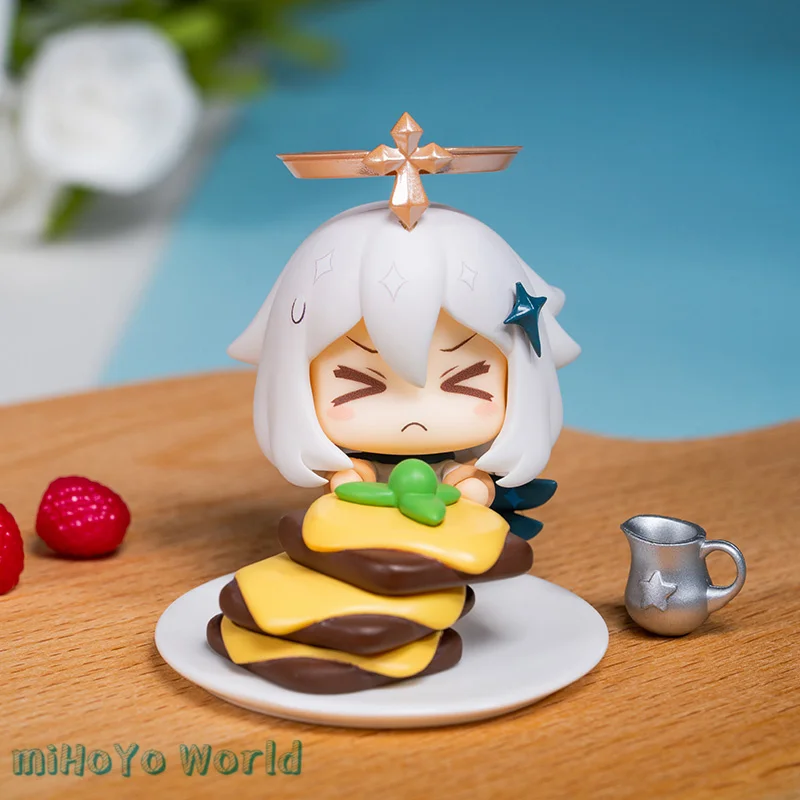 MiHoYo Official Genuine Genshin Impact 6 Style Paimon Figure Garage Kit Not Emergency Food Ornament Toy Boys Gift Car Decoration