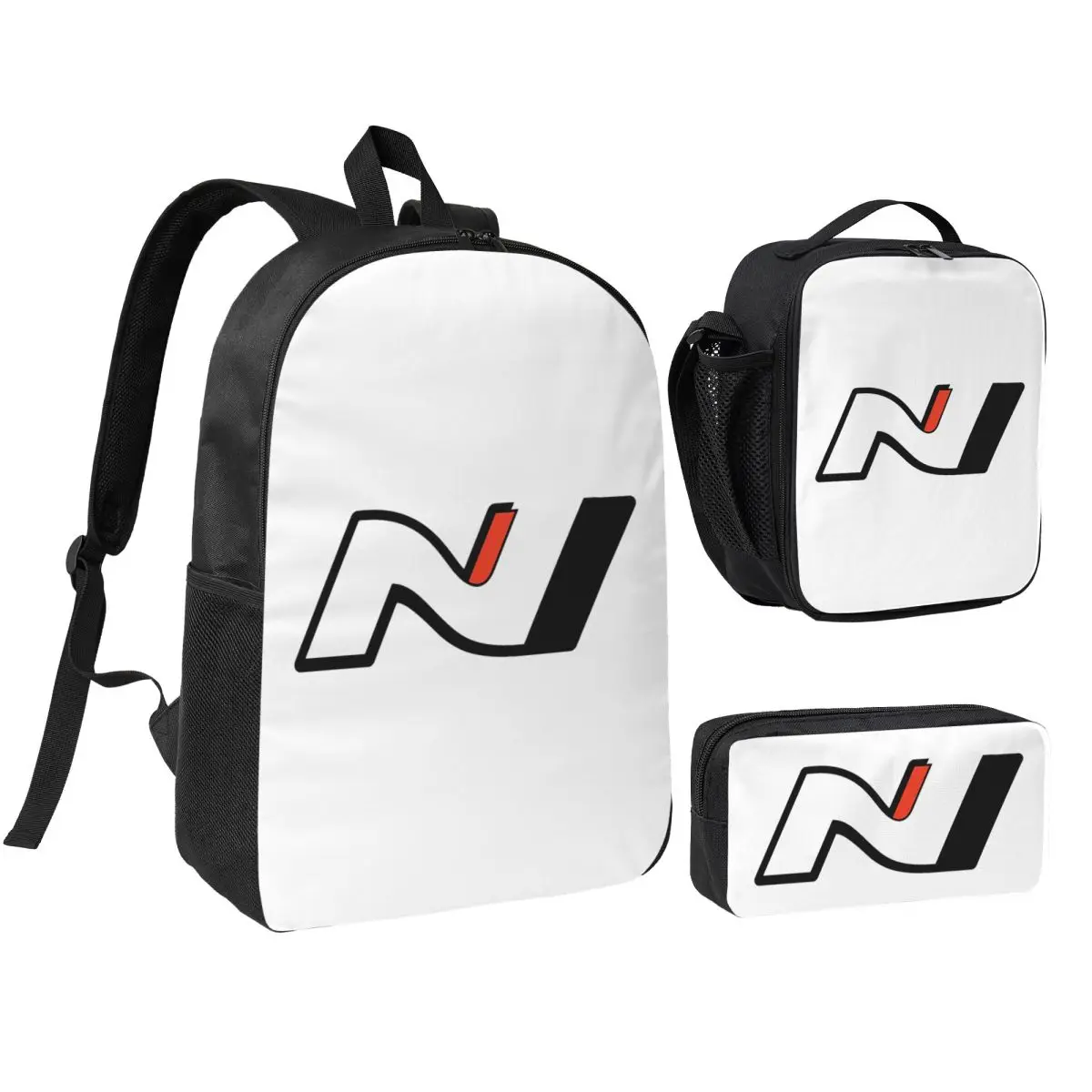 

N Performance Logo Backpack Boys Girls BookBag School Bag Shoulder Bags 3ps Insulated Lunch Bag Pencil Case