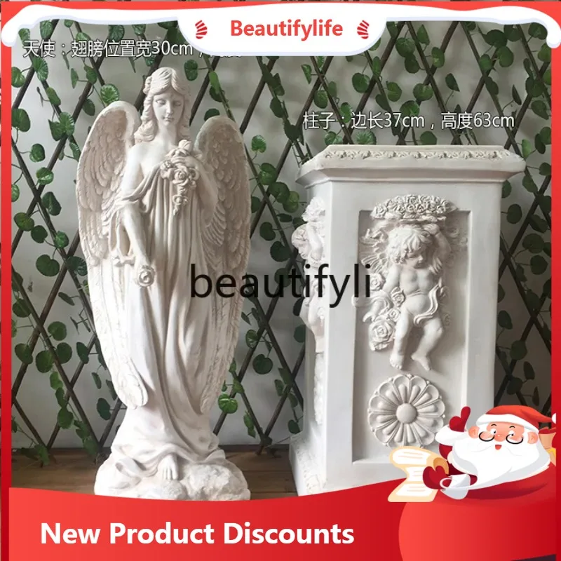 

d06 European Resin Figure Art Angel Sculpture Goddess Statue Home Decoration Floor Large Ornament