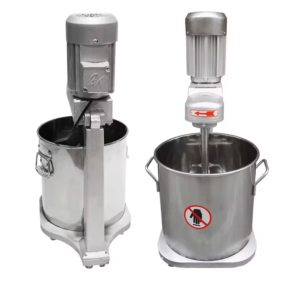 خلاط كواكب تجاري سعة 15 لتر - خلاط بحامل تحريك مزدوج للعجين والبيض، مصنوع من الفولاذ المقاوم للصدأ، عالي الكفاءة