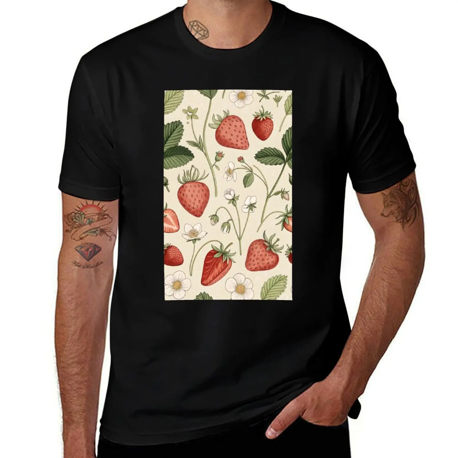 

Vintage Botanical Strawberry T-Shirt tees sublime vintage cotton t shirt men