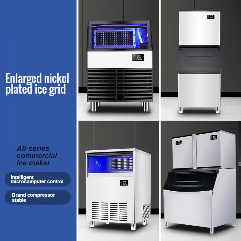 Commercial Ice Maker Shop Automatic making Ice  Large Capacity Cube Machine Bar Ice Maker