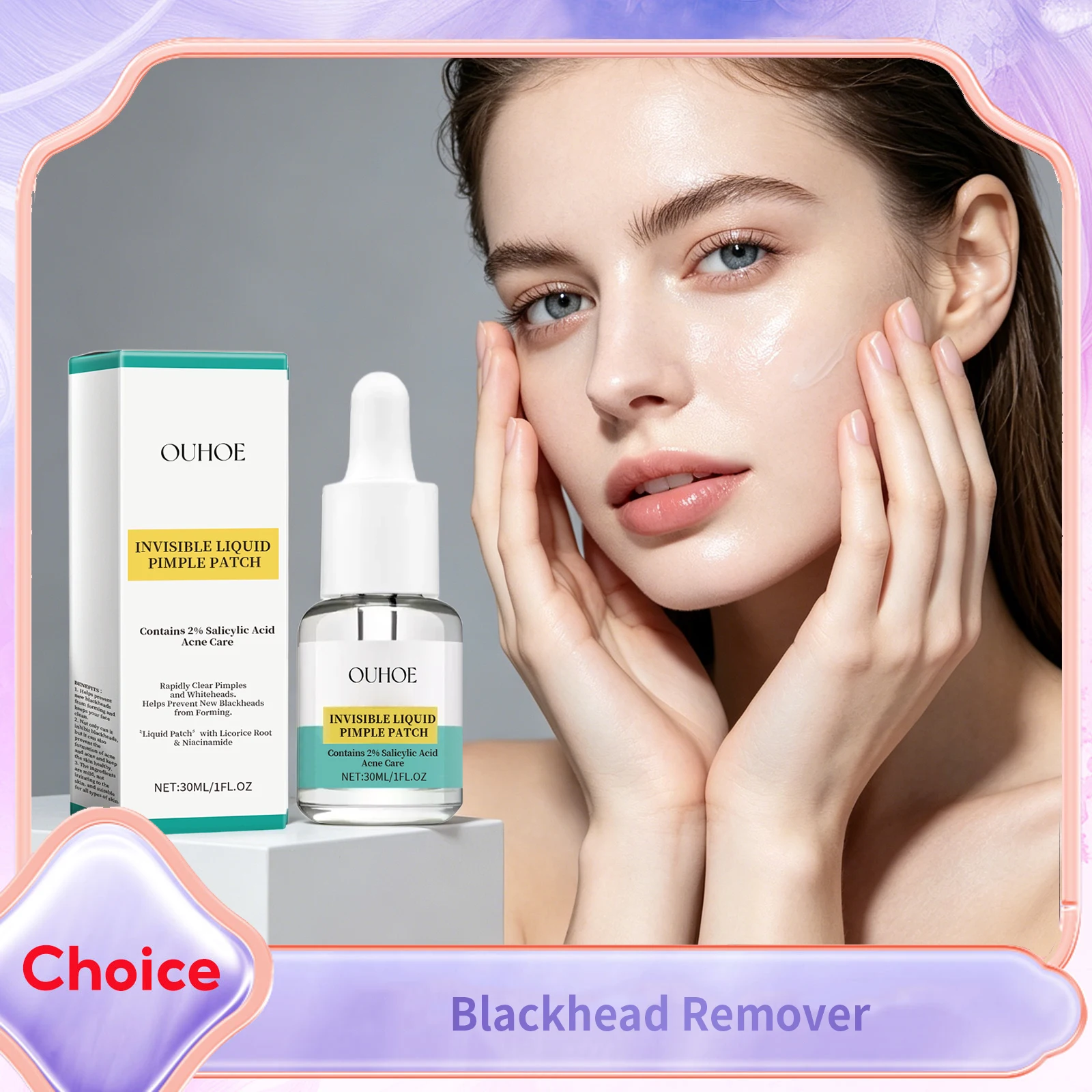 Salicylic Acid Pore Shrinking Serum Remove Blackhead Acne Minimizes Pores Oil Control Whitening Skin Facial Spot Removal Essence