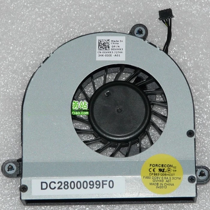 For Alien M17X R3 R4 DC2800099F0 0GVHX3 CPU Fan
