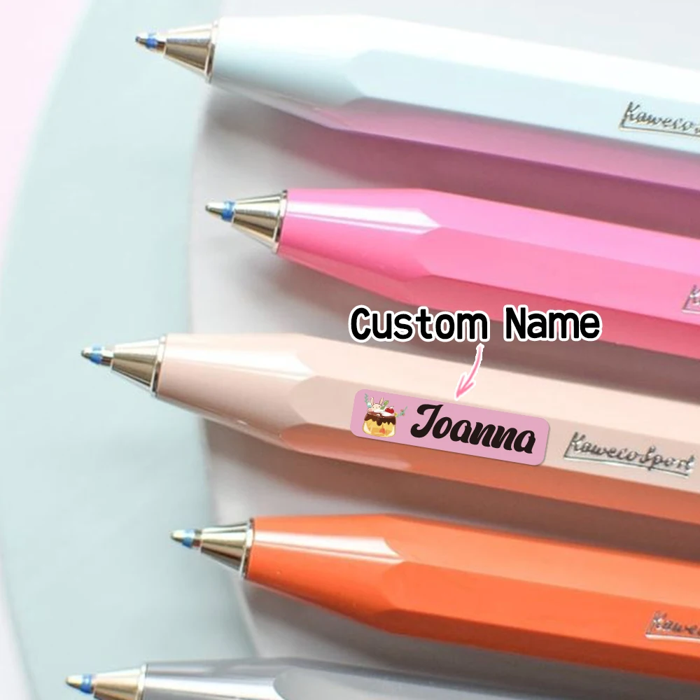 Custom cake Name Sticker,Transparent Waterproof Stickers for Kids,diy Name Labels for School Bag Bottles Pen Box Mug Uniform